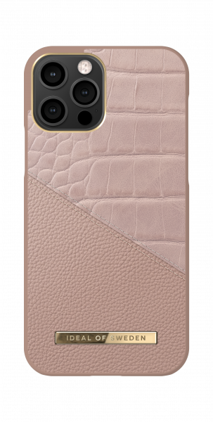 iDeal of Sweden iPhone 12 / 12 Pro Fashion Back Case Rose Smoke Croco