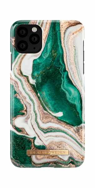 iDeal of Sweden iPhone 12 / 12 Pro Fashion Back Case Golden Jade Marble